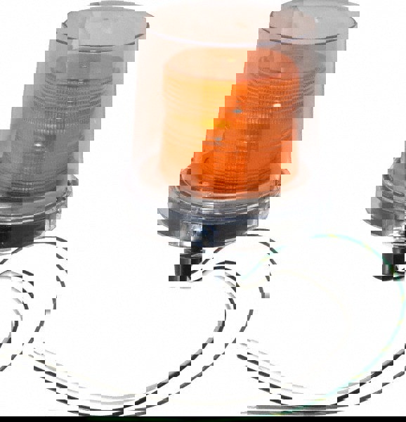 Strobe Light: Amber, Pipe Mount, 120VAC